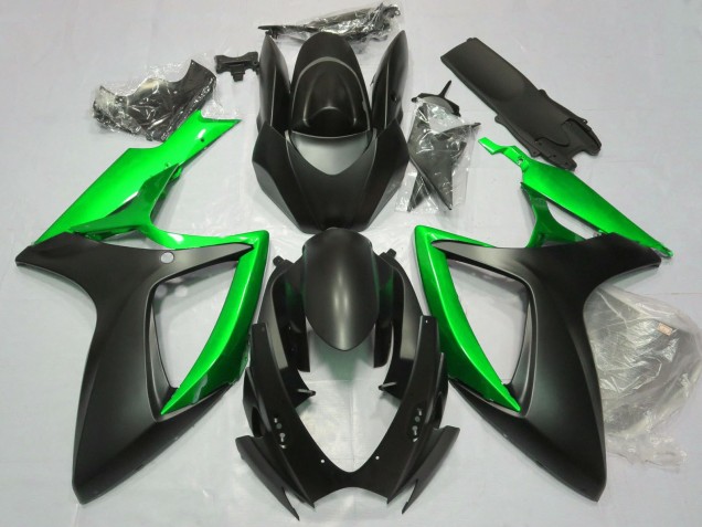 2006-2007 Suzuki GSXR 600 / GSXR 750 Motorcycle Fairings - Matte Black Green Canada Websites