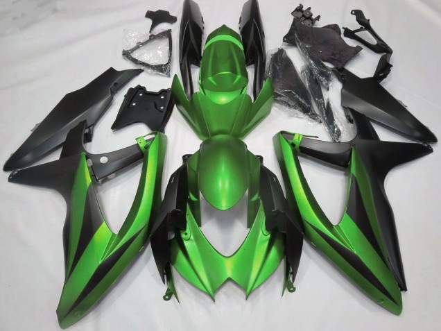 2008-2010 Suzuki GSXR 600 / GSXR 750 Motorcycle Fairings - Green Matte Black Canada Websites