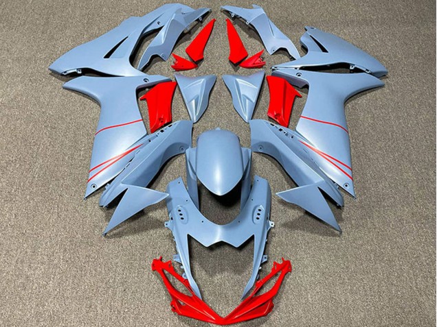 2011-2024 Suzuki GSXR 600 / GSXR 750 Motorcycle Fairings - Matte Sky Blue Red Canada Websites