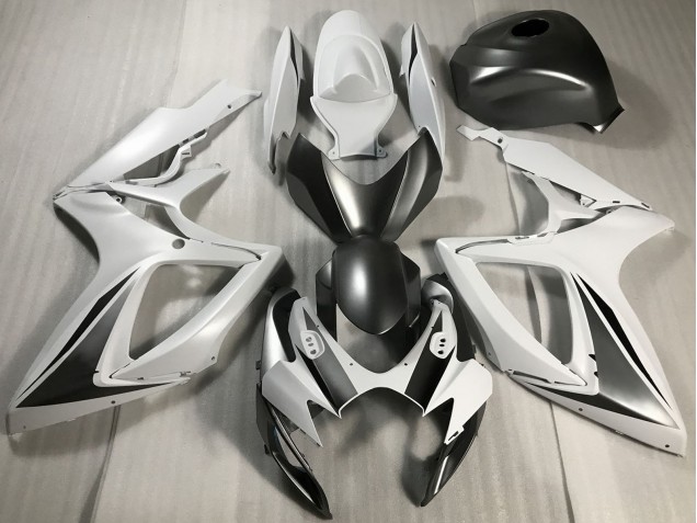 2006-2007 Suzuki GSXR 600 / GSXR 750 Motorcycle Fairings - White Grey Matte Black Canada Websites