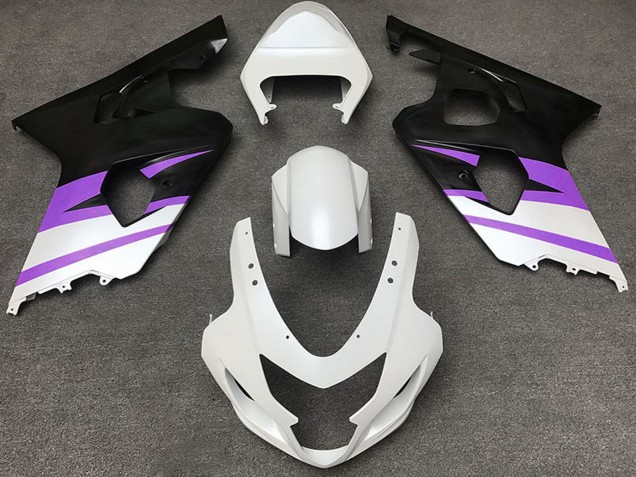 2004-2005 Suzuki GSXR 600 / GSXR 750 Motorcycle Fairings - White Purple Matte Black Canada Websites