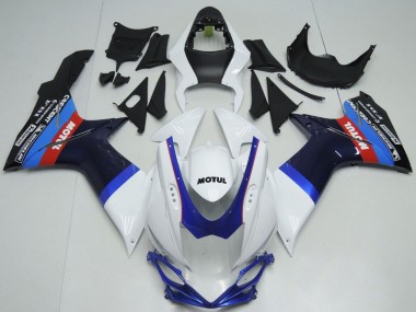 2011-2024 Suzuki GSXR 600 / GSXR 750 Motorcycle Fairings - White Blue Black Red Motul Canada Websites