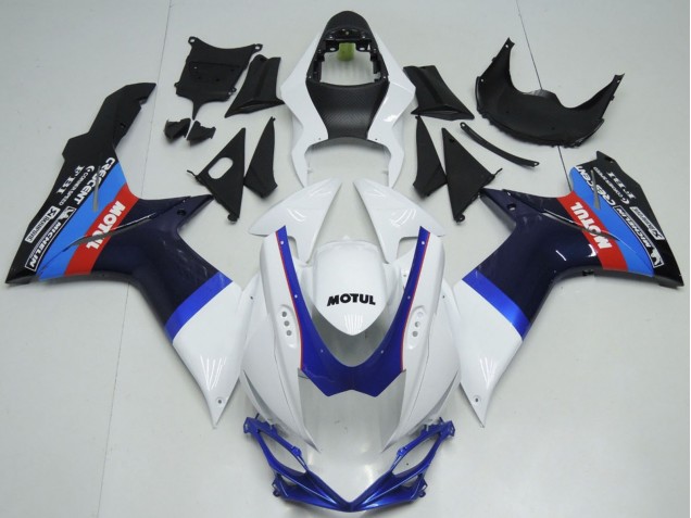 2011-2024 Suzuki GSXR 600 / GSXR 750 Motorcycle Fairings - White Blue Black Red Motul Canada Websites