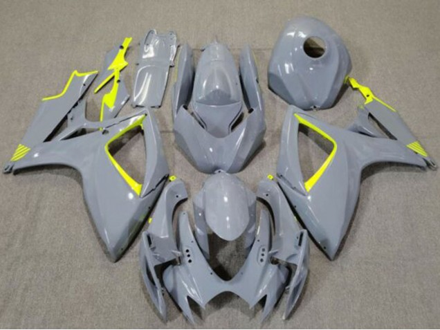2006-2007 Suzuki GSXR 600 / GSXR 750 Motorcycle Fairings - Nardo Grey High Viz Yellow Canada Websites