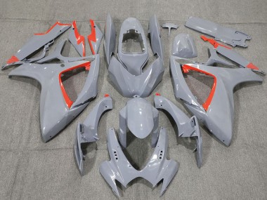 2006-2007 Suzuki GSXR 600 / GSXR 750 Motorcycle Fairings - Nardo Grey and Red Trim Canada Websites
