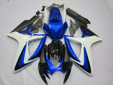 2006-2007 Suzuki GSXR 600 / GSXR 750 Motorcycle Fairings - White Blue Glossy Black OEM Style Canada Websites