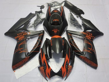 2006-2007 Suzuki GSXR 600 / GSXR 750 Motorcycle Fairings - Matte Black Orange Corona Extra Alstare Motul Canada Websites