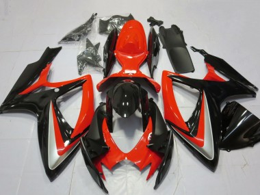 2006-2007 Suzuki GSXR 600 / GSXR 750 Motorcycle Fairings - Red Silver Glossy Black Canada Websites