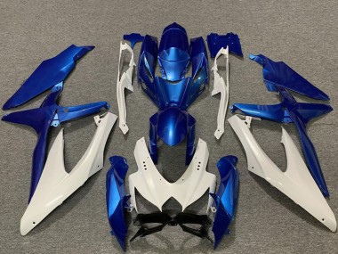 2008-2010 Suzuki GSXR 600 / GSXR 750 Motorcycle Fairings - White Blue Canada Websites
