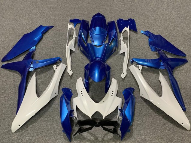 2008-2010 Suzuki GSXR 600 / GSXR 750 Motorcycle Fairings - White Blue Canada Websites