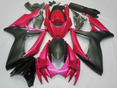 2006-2007 Suzuki GSXR 600 / GSXR 750 Motorcycle Fairings - Pink Matte Black Canada Websites