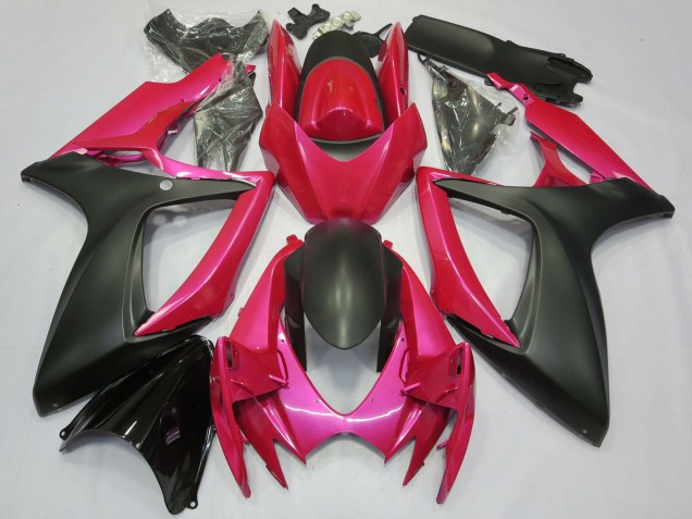 2006-2007 Suzuki GSXR 600 / GSXR 750 Motorcycle Fairings - Pink Matte Black Canada Websites
