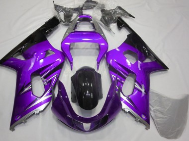 2001-2003 Suzuki GSXR 600 / GSXR 750 Motorcycle Fairings - Purple Silver Glossy Black Canada Websites