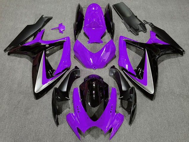 2006-2007 Suzuki GSXR 600 / GSXR 750 Motorcycle Fairings - Purple Silver Glossy Black OEM Style Canada Websites