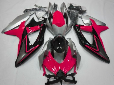 2008-2010 Suzuki GSXR 600 / GSXR 750 Motorcycle Fairings - Silver Red Glossy Black Canada Websites