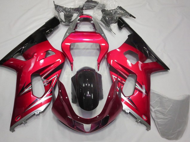 2001-2003 Suzuki GSXR 600 / GSXR 750 Motorcycle Fairings - Red Silver Glossy Black Canada Websites