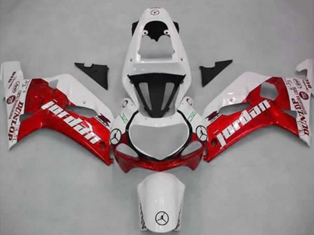2001-2003 Suzuki GSXR 600 / GSXR 750 Motorcycle Fairings - White Red Jordan Dunlop Canada Websites
