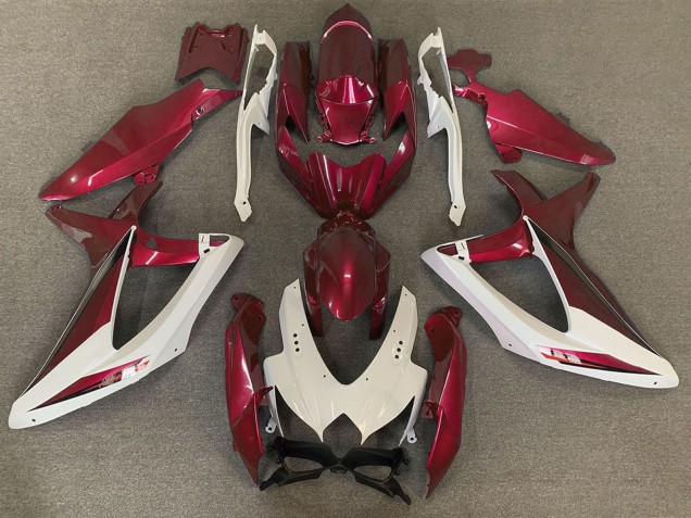 2008-2010 Suzuki GSXR 600 / GSXR 750 Motorcycle Fairings - White Red OEM Style Canada Websites