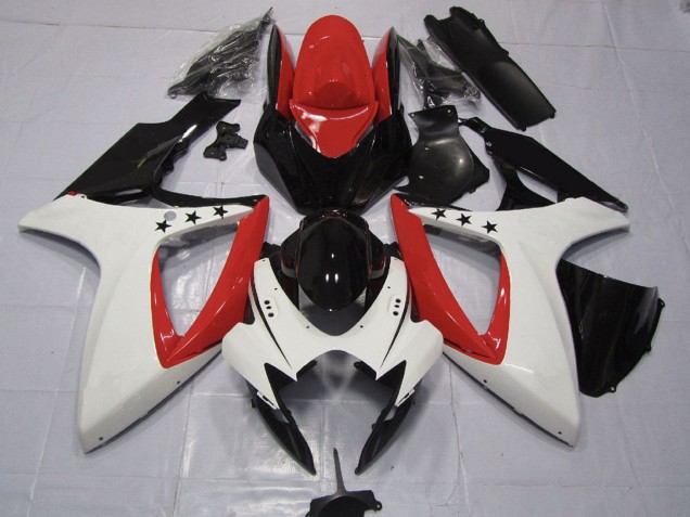 2006-2007 Suzuki GSXR 600 / GSXR 750 Motorcycle Fairings - Red White Glossy Black Canada Websites