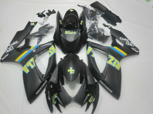 2006-2007 Suzuki GSXR 600 / GSXR 750 Motorcycle Fairings - Matte Black Blue Yellow Rizla Canada Websites