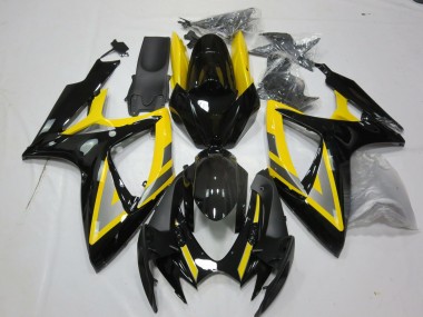 2006-2007 Suzuki GSXR 600 / GSXR 750 Motorcycle Fairings - Yellow Silver Glossy Black Canada Websites