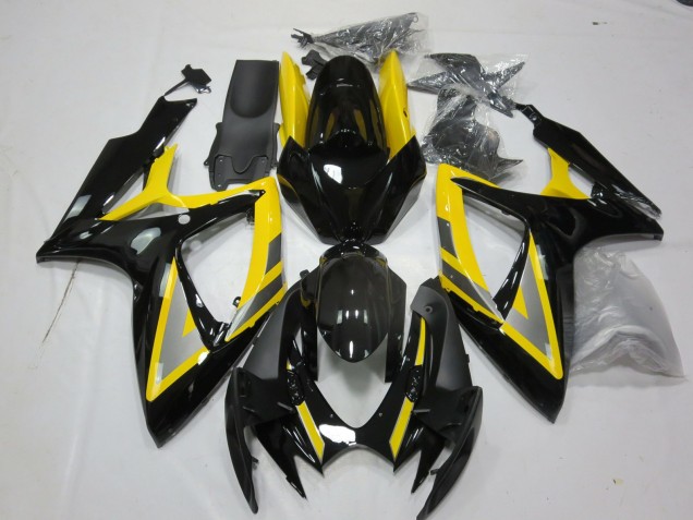 2006-2007 Suzuki GSXR 600 / GSXR 750 Motorcycle Fairings - Yellow Silver Glossy Black Canada Websites