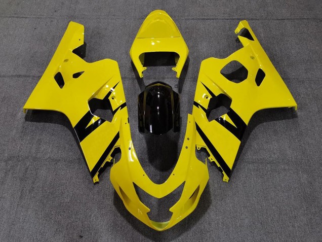2004-2005 Suzuki GSXR 600 / GSXR 750 Motorcycle Fairings - Yellow Glossy Black OEM Style Canada Websites