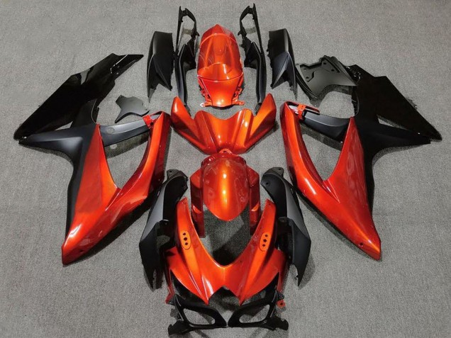 2008-2010 Suzuki GSXR 600 / GSXR 750 Motorcycle Fairings - Orange Matte Black Canada Websites