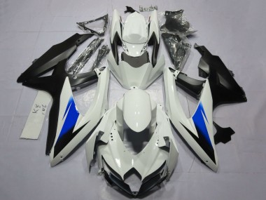 2008-2010 Suzuki GSXR 600 / GSXR 750 Motorcycle Fairings - White Blue Matte Black Canada Websites
