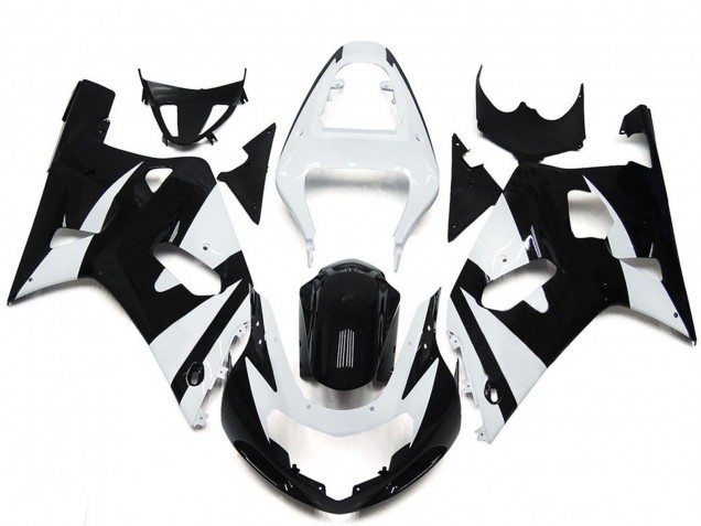 2001-2003 Suzuki GSXR 600 / GSXR 750 Motorcycle Fairings - White Glossy Black OEM Style Canada Websites