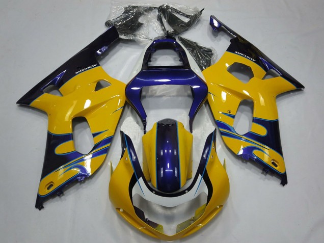 2001-2003 Suzuki GSXR 600 / GSXR 750 Motorcycle Fairings - Yellow Blue Canada Websites