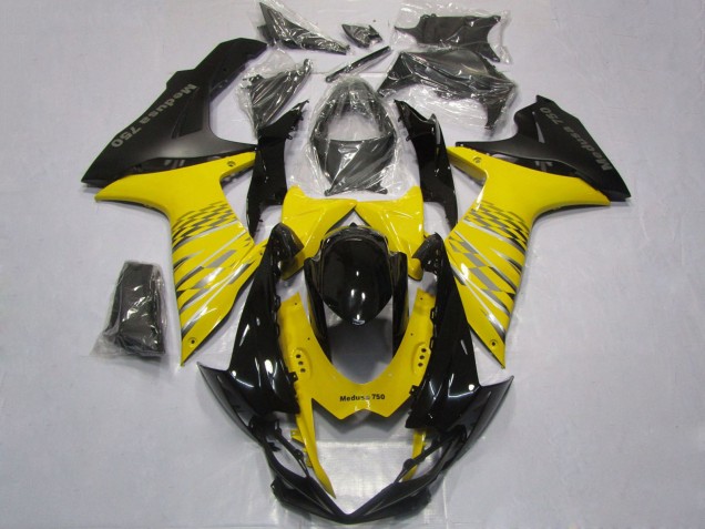 2011-2024 Suzuki GSXR 600 / GSXR 750 Motorcycle Fairings - Yellow Grey Black Canada Websites