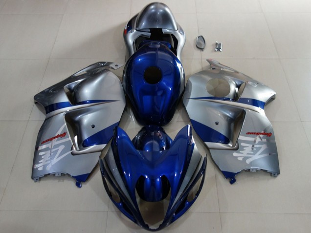 1996-2007 Suzuki GSXR 1300 Motorcycle Fairings - Deep Blue Silver Canada Websites