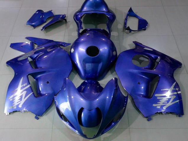 1996-2007 Suzuki GSXR 1300 Motorcycle Fairings - Glossy Blue Silver Logo Canada Websites