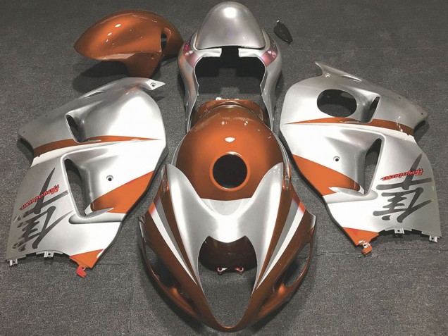 1996-2007 Suzuki GSXR 1300 Motorcycle Fairings - Glossy Orange and Silver Canada Websites