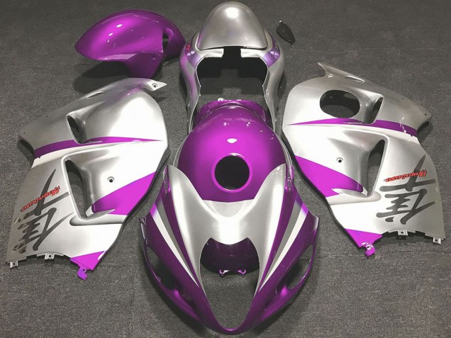 1996-2007 Suzuki GSXR 1300 Motorcycle Fairings - Glossy Pink and Silver Canada Websites