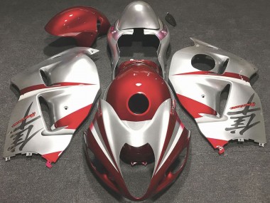 1996-2007 Suzuki GSXR 1300 Motorcycle Fairings - Glossy Red and Silver Canada Websites