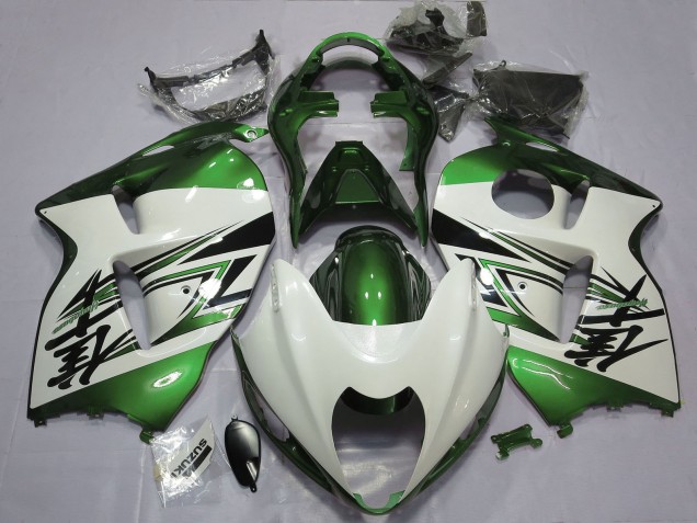 1996-2007 Suzuki GSXR 1300 Motorcycle Fairings - Glossy White Green Canada Websites