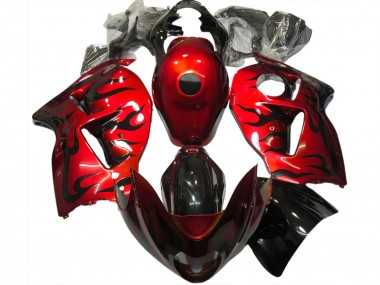 1996-2007 Suzuki GSXR 1300 Motorcycle Fairings - Red Black Flame Canada Websites