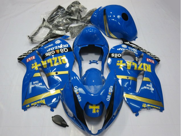 1996-2007 Suzuki GSXR 1300 Motorcycle Fairings - Blue Gold Rizla Canada Websites