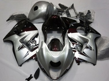 1996-2007 Suzuki GSXR 1300 Motorcycle Fairings - Silver Dark Red Canada Websites