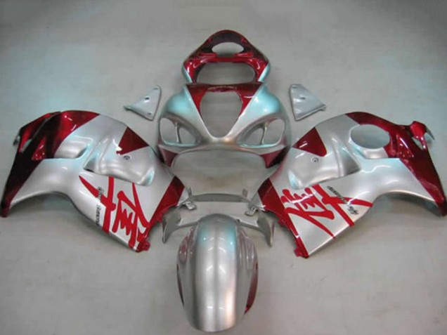 1996-2007 Suzuki GSXR 1300 Motorcycle Fairings - Silver Red Canada Websites