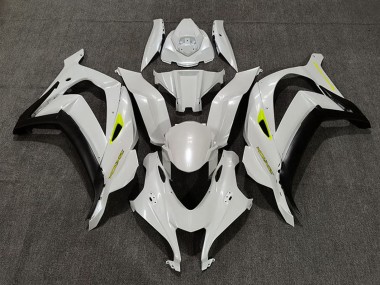 2016-2020 Kawasaki ZX10R Motorcycle Fairings - Pearl White Yellow Matte Black Canada Websites