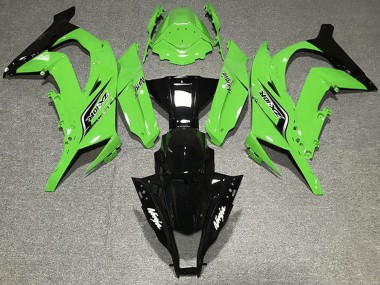 2011-2015 Kawasaki ZX10R Motorcycle Fairings - Green Glossy Black Canada Websites