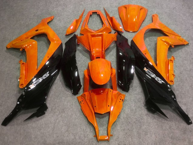 2016-2020 Kawasaki ZX10R Motorcycle Fairings - Orange Glossy Black Canada Websites