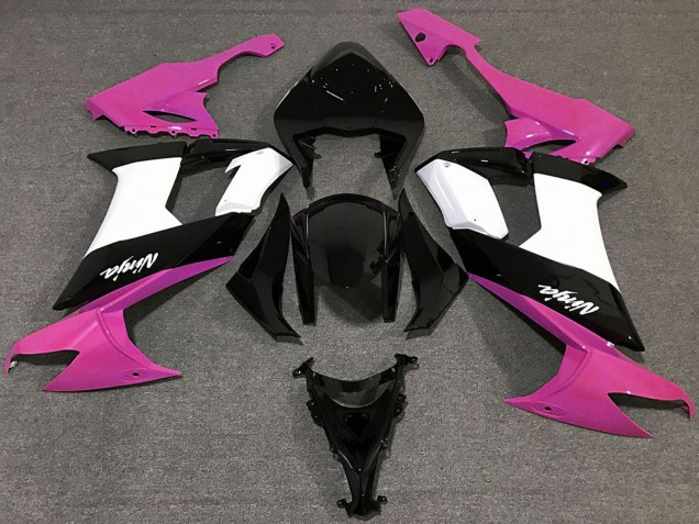 2008-2010 Kawasaki ZX10R Motorcycle Fairings - Glossy Pink Black and White Canada Websites