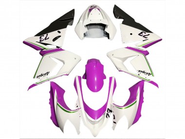 2004-2005 Kawasaki ZX10R Motorcycle Fairings - Glossy White Pink Canada Websites