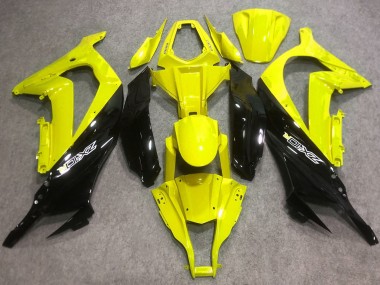 2016-2020 Kawasaki ZX10R Motorcycle Fairings - Yellow Glossy Black Canada Websites