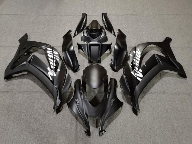 2016-2020 Kawasaki ZX10R Motorcycle Fairings - Matte Black White Ninja Canada Websites