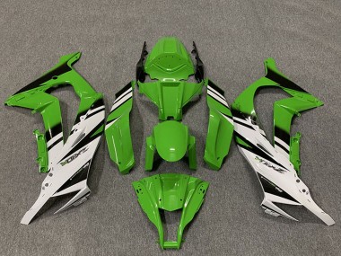 2011-2015 Kawasaki ZX10R Motorcycle Fairings - Green White Glossy Black OEM Style Canada Websites